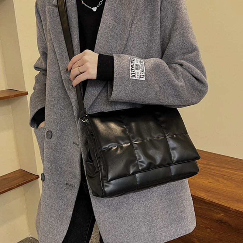 Luxury Embroidered Plaid Shoulder Bag Women Flap Messenger Bag Solid Color Crossbody Bag Retro Lady Armpit Handbag Shoppig Bags - Image 5