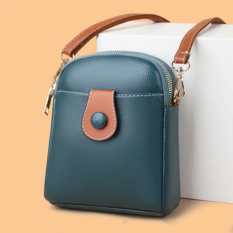 PU Leather Shell Shoulder Crossbody Bag Female Luxury Brand Solild Color Small Handbags For Women Simple Designer Phone Purse - Image 2