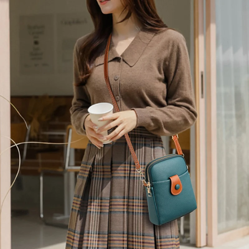 PU Leather Shell Shoulder Crossbody Bag Female Luxury Brand Solild Color Small Handbags For Women Simple Designer Phone Purse - Image 6