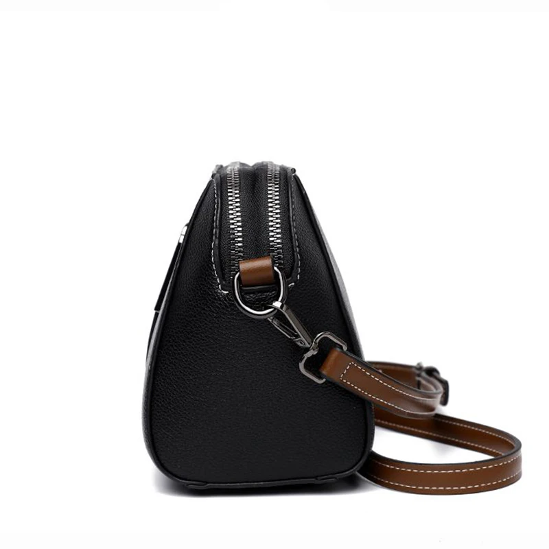 Simple Design Women Shoulder Crossbody Bags Ladies Solid Color Casual Satchel Small Shell Handbags PU Leahter Phone Purse bolsa - Image 3