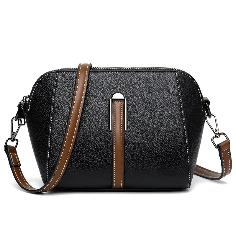 Simple Design Women Shoulder Crossbody Bags Ladies Solid Color Casual Satchel Small Shell Handbags PU Leahter Phone Purse bolsa